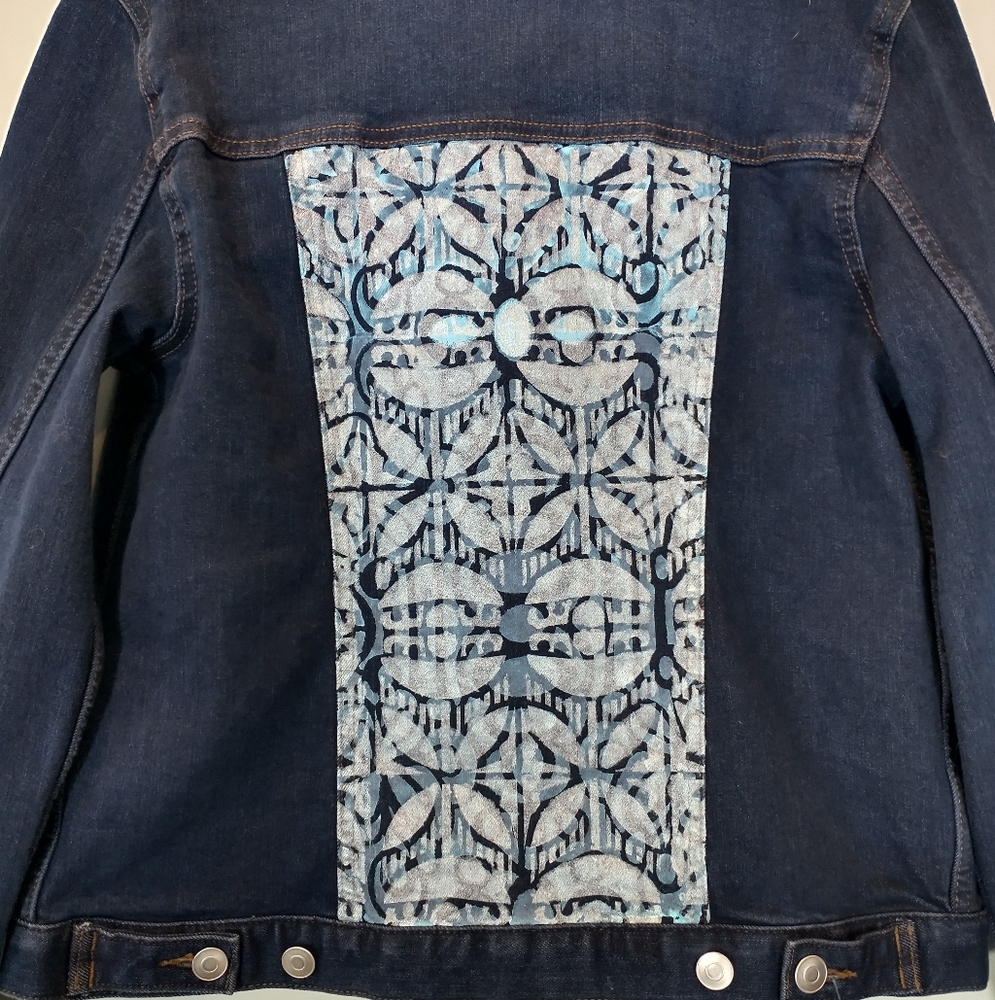 Handpainted Jean Jacket Size S
